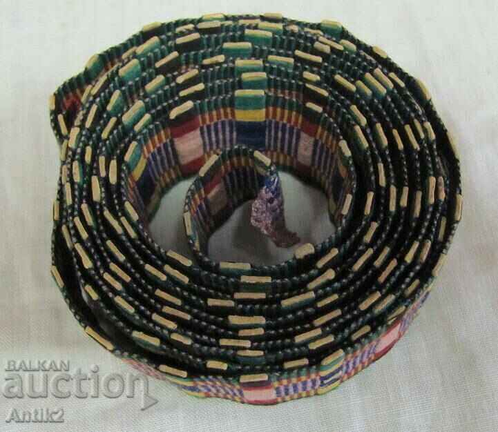 19th Century Hand Embroidered Check and Belt for Costume - 7 19th Century Hand Embroidered Check and Belt for Costume - 7