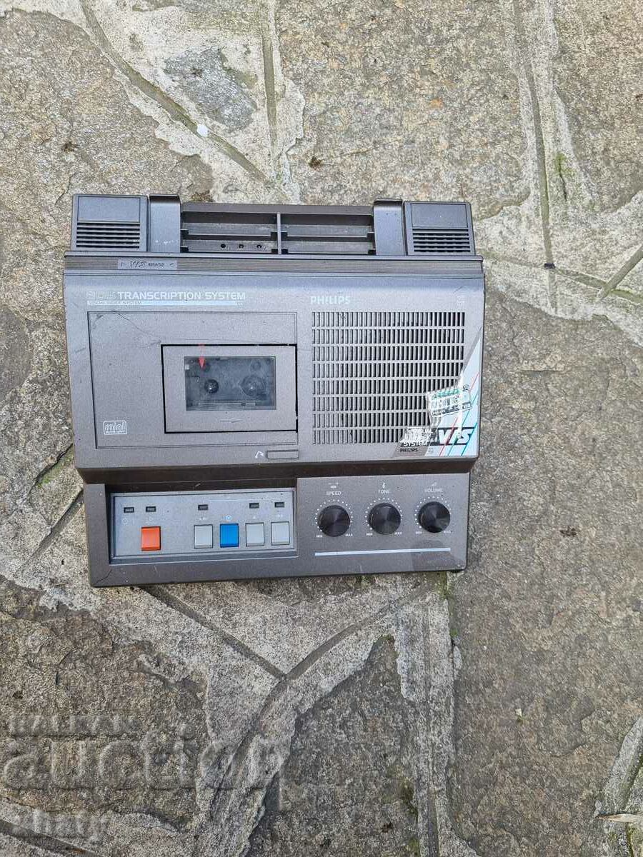 Old cassette player with small cassettes