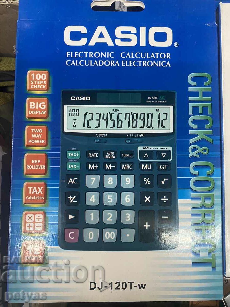 ELECTRONIC CALCULATOR DJ 120 - CASIO 12 DISCHARGED with price 13.50 BGN | € 6.90 ELECTRONIC CALCULATOR DJ 120 - CASIO 12 DISCHARGED with price 13.50 BGN | € 6.90