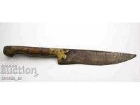Османски нож с бронзова дръжка и чирени от рог