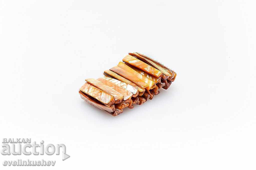 Women's Copper Brown Mother of Pearl Bracelet - 7 Women's Copper Brown Mother of Pearl Bracelet - 7