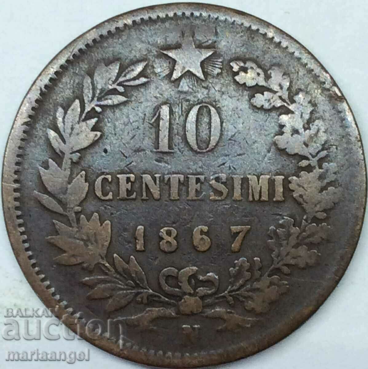 10 Centesimi 1867 Italia 30mm H - Birmingham Victor Emmanuel