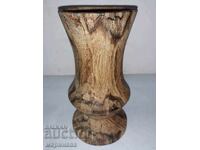 VASE. EXOTIC WOOD