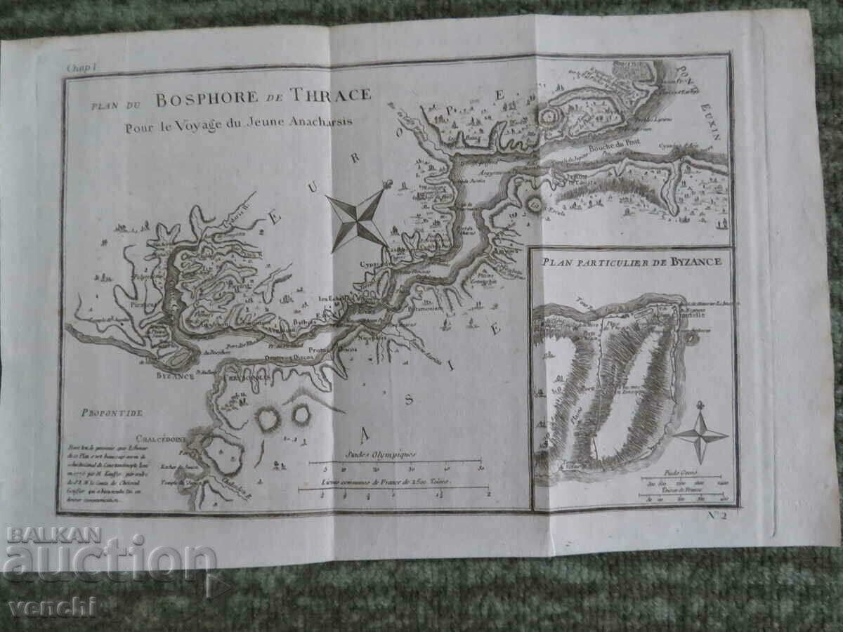 1791 - MAP OF THE BOSPORUS STRAIT, TURKEY - BOCAGE - ORIGINAL + 1791 - MAP OF THE BOSPORUS STRAIT, TURKEY - BOCAGE - ORIGINAL +