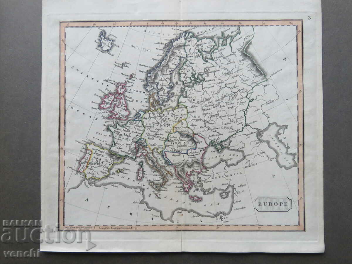 1780 - HARTA EUROPEI - ORIGINAL +