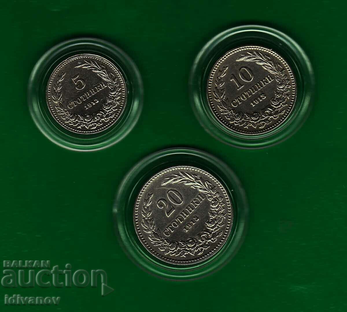 LOT - 5, 10 și 20 de cenți - 1913