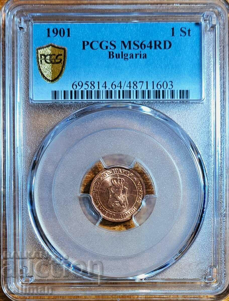 coin 1 cent 1901 PCGS MS 64 RD coin 1 cent 1901 PCGS MS 64 RD