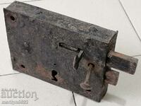 Old hand forged lock primitive latch 19th century