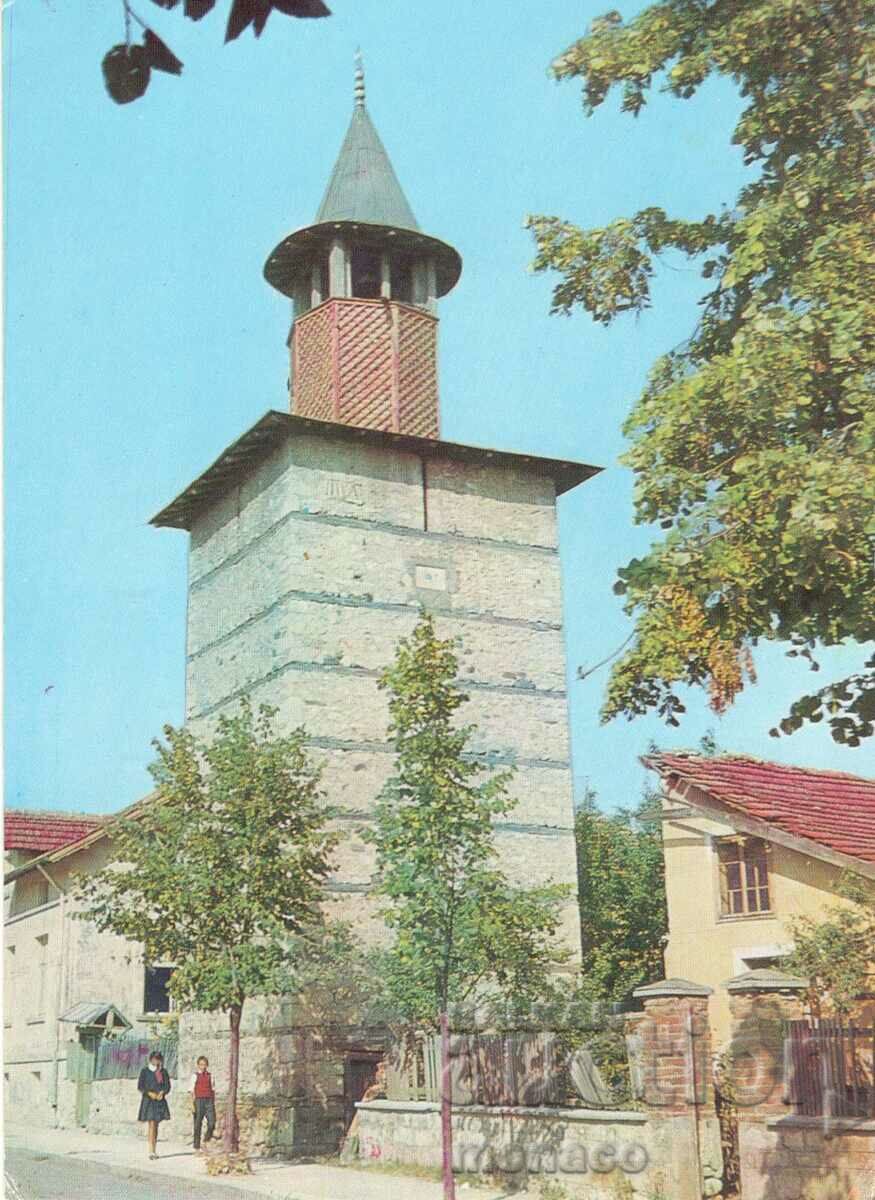 Old postcard - Berkovitsa, Clock tower