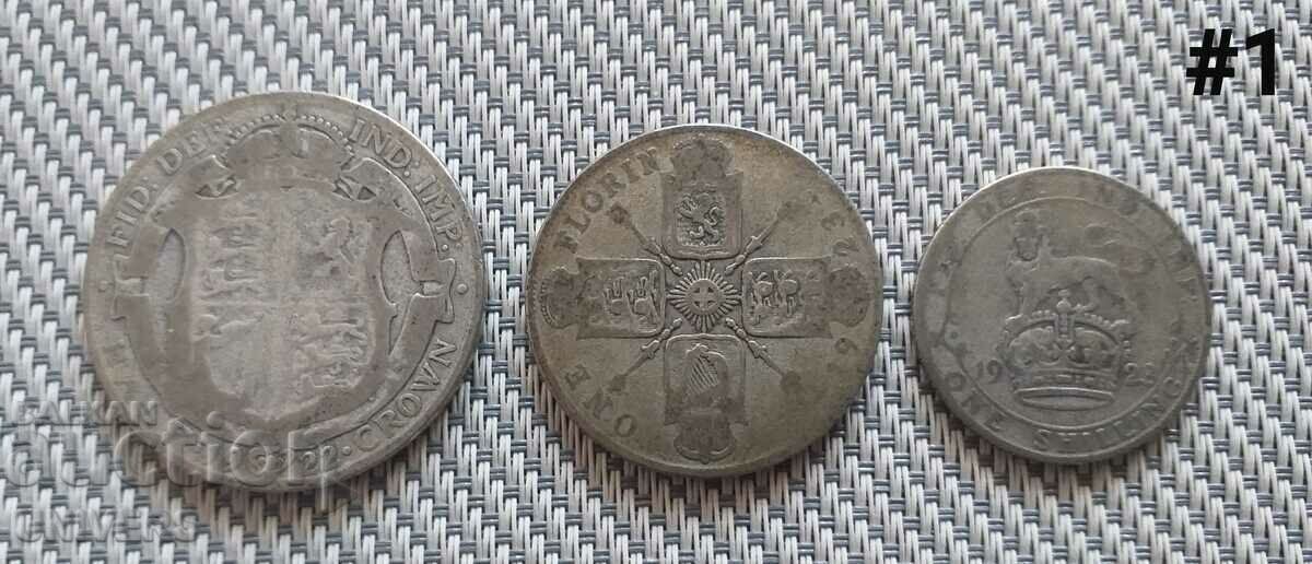 1.2 SHILLING and 1/2 crown SILVER COINS