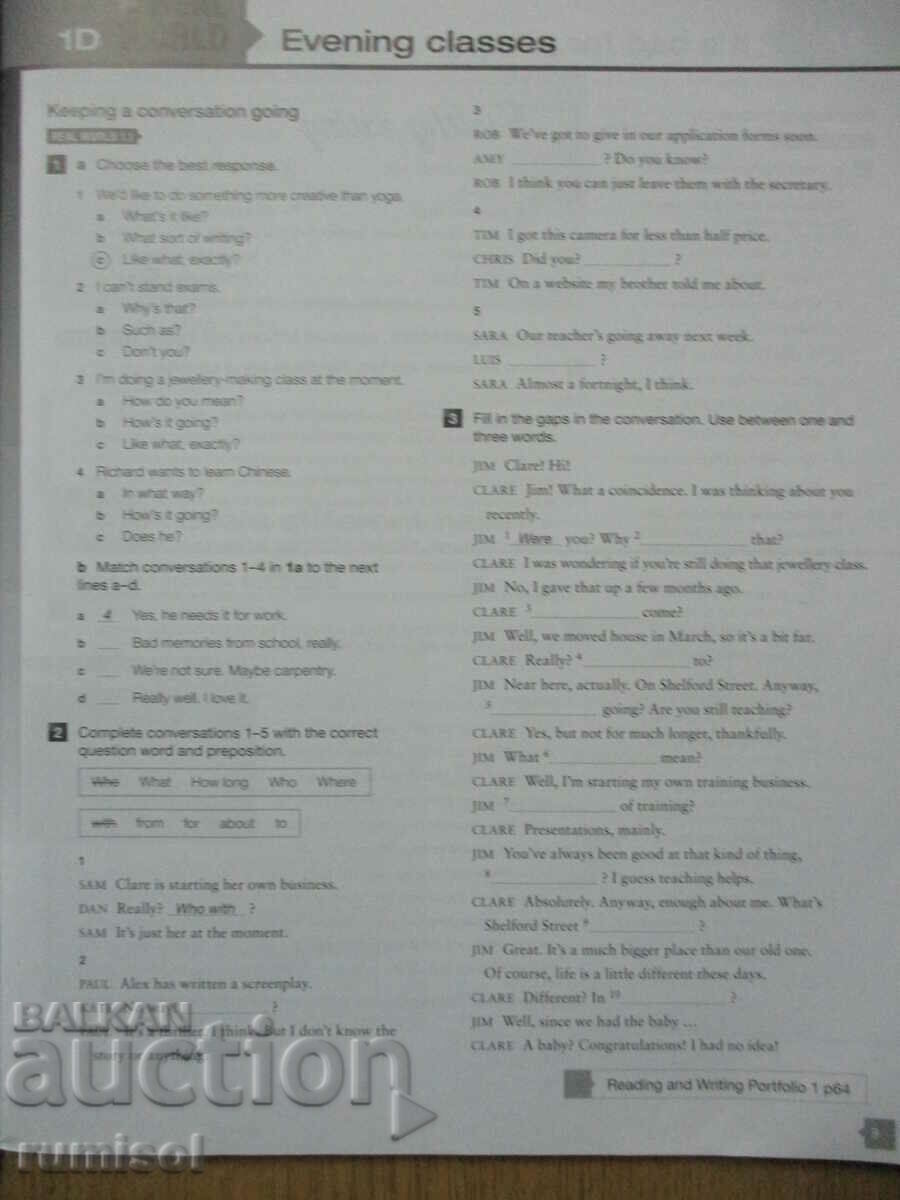 Auction Face2face - Upper-intermediate - Workbook with key Auction Face2face - Upper-intermediate - Workbook with key