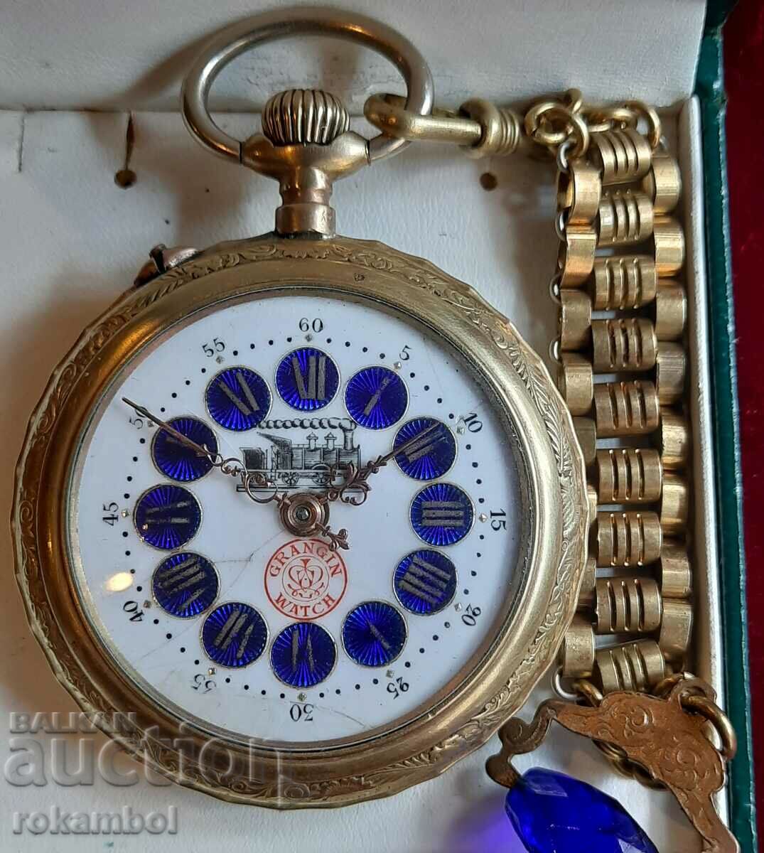 Ελβετικό ρολόι τσέπης Roskopf Custec