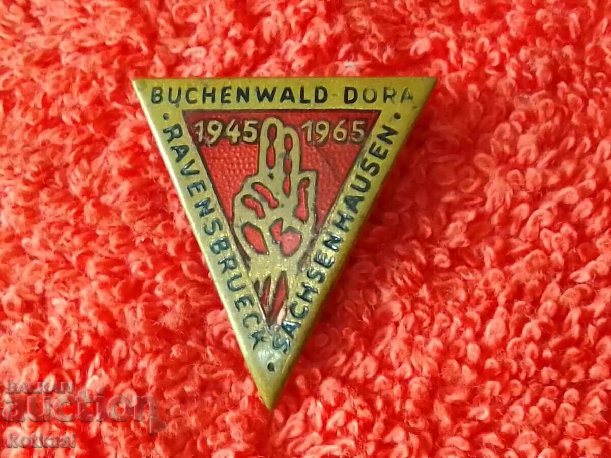 Delivery of Old BUCHENWALD -DORA 1945-1965 enamel metal badge