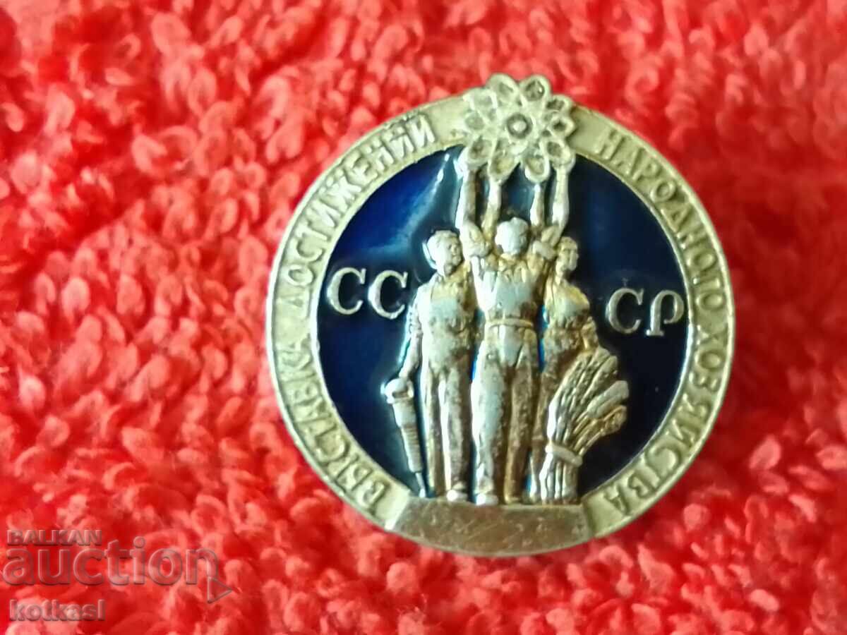 Auction Old badge VYSTAVKA DOSTIZHENI NARODNOGO HOZAYASTVA USSR Auction Old badge VYSTAVKA DOSTIZHENI NARODNOGO HOZAYASTVA USSR
