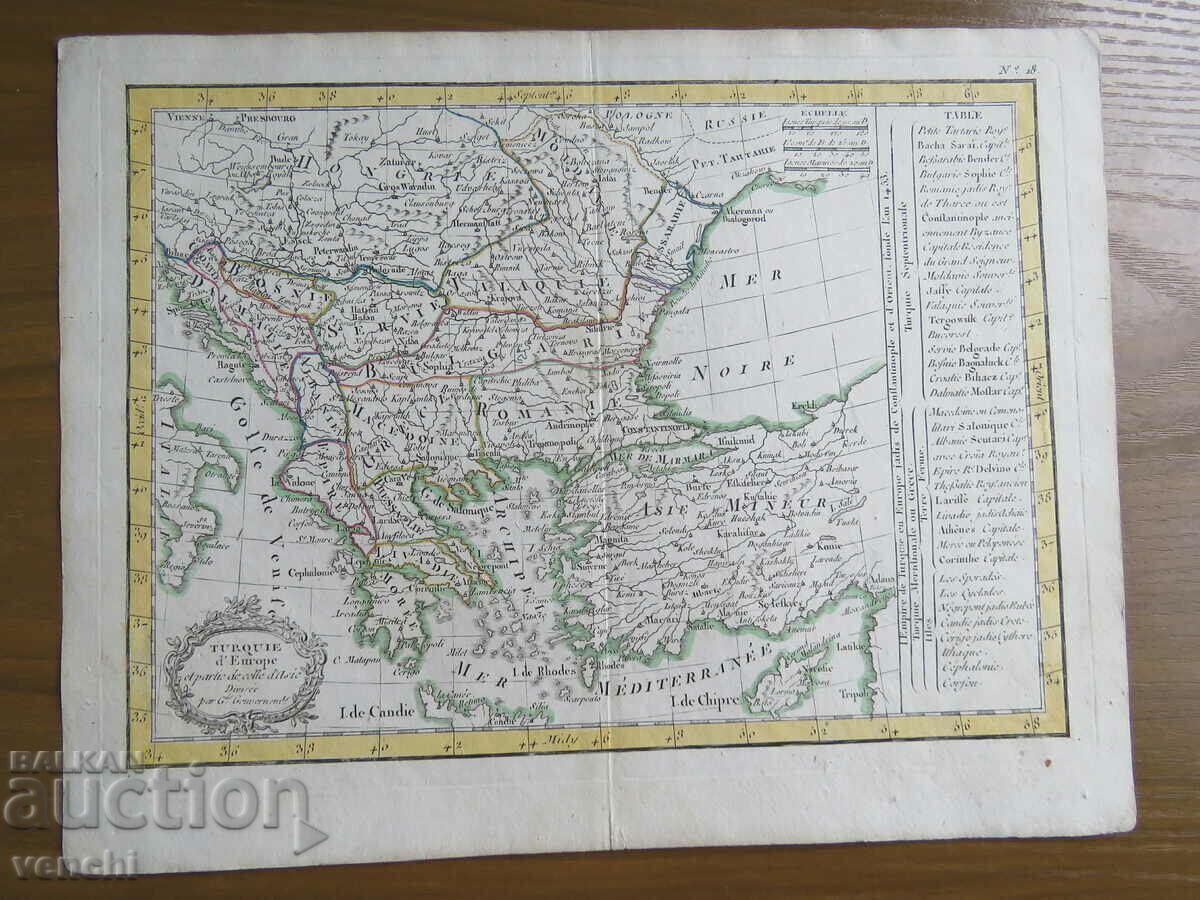 1800 - HARTA TURCIA IN EUROPA - ORIGINAL + cu preț € 59.99 | 117.33 BGN