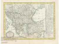 1800 - MAP OF TURKEY IN EUROPE - ORIGINAL +