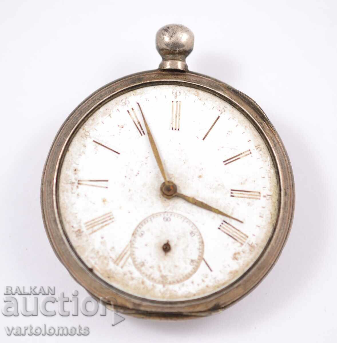 Αντίκα Ασημένιο Ρολόι Τσέπης - Δεν λειτουργεί