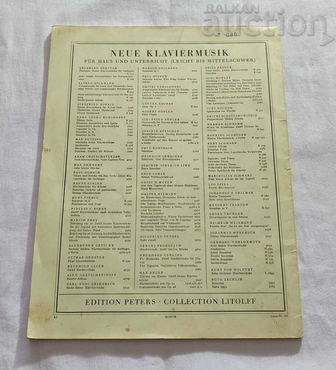 EDITION PETERS CZERNY CARL PIANO No. 2611 1972 LEIPZIG - 5 EDITION PETERS CZERNY CARL PIANO No. 2611 1972 LEIPZIG - 5