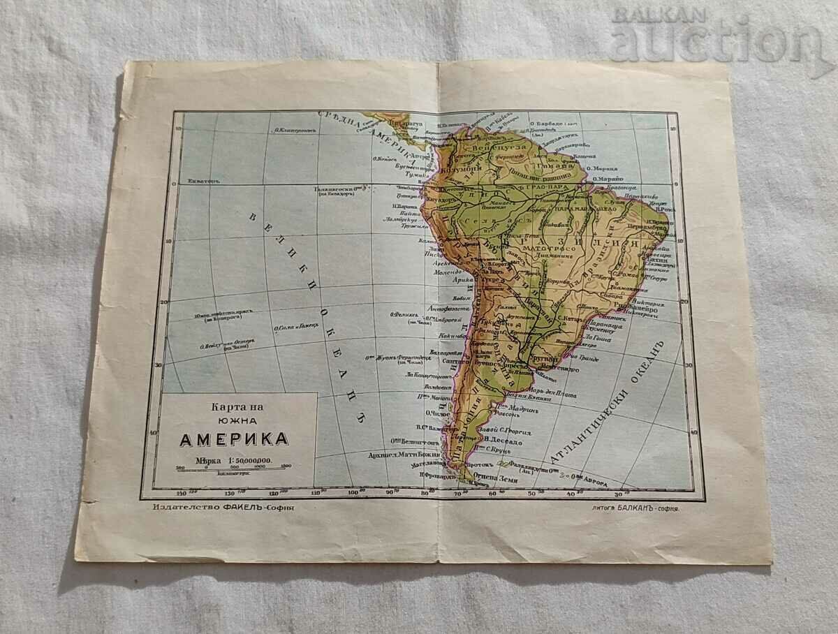 SOUTH AMERICA MAP PUBLISHING TORCH