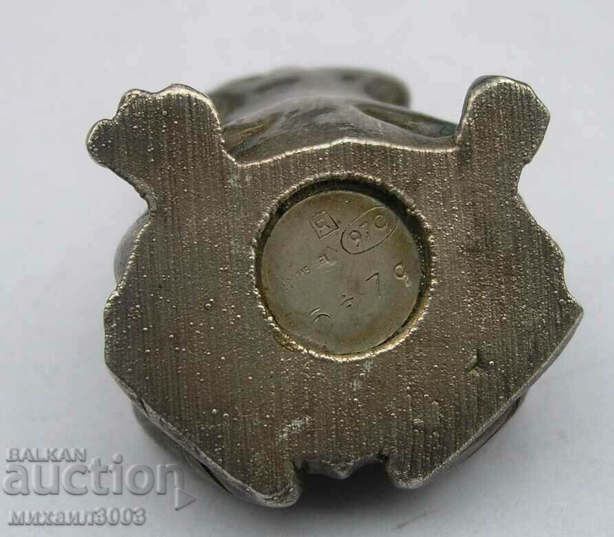 DESIGNER SILVER FIGURINE OF A FROG - 5