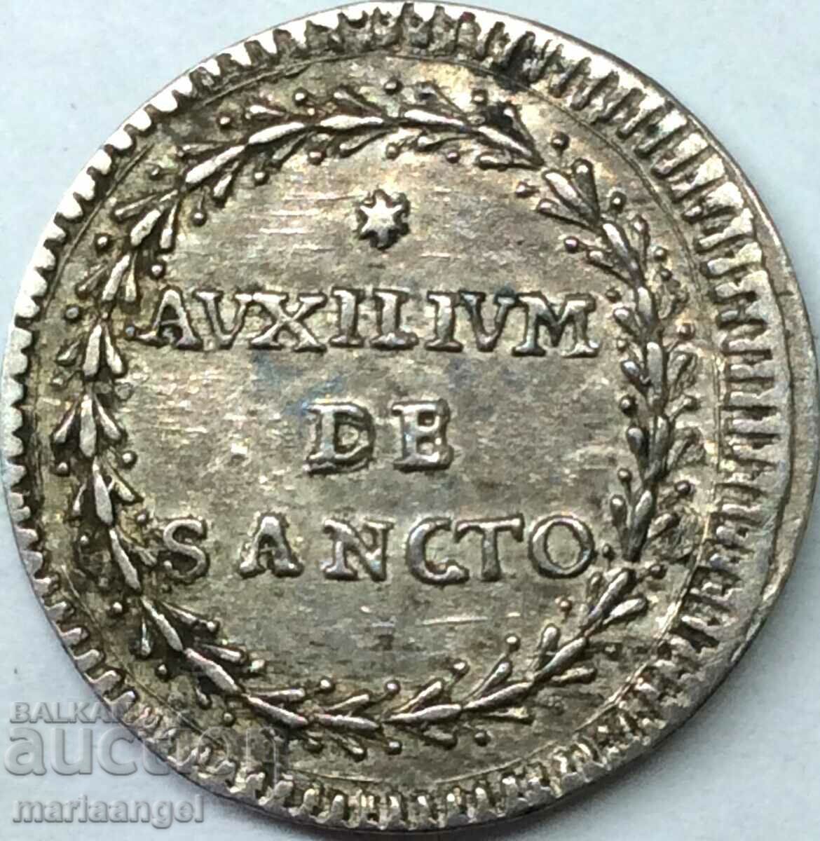 Гросо 1787 Ватикан Пий VI сребро