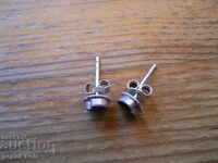 silver earrings with onyx - 0.80 g / 925 pr