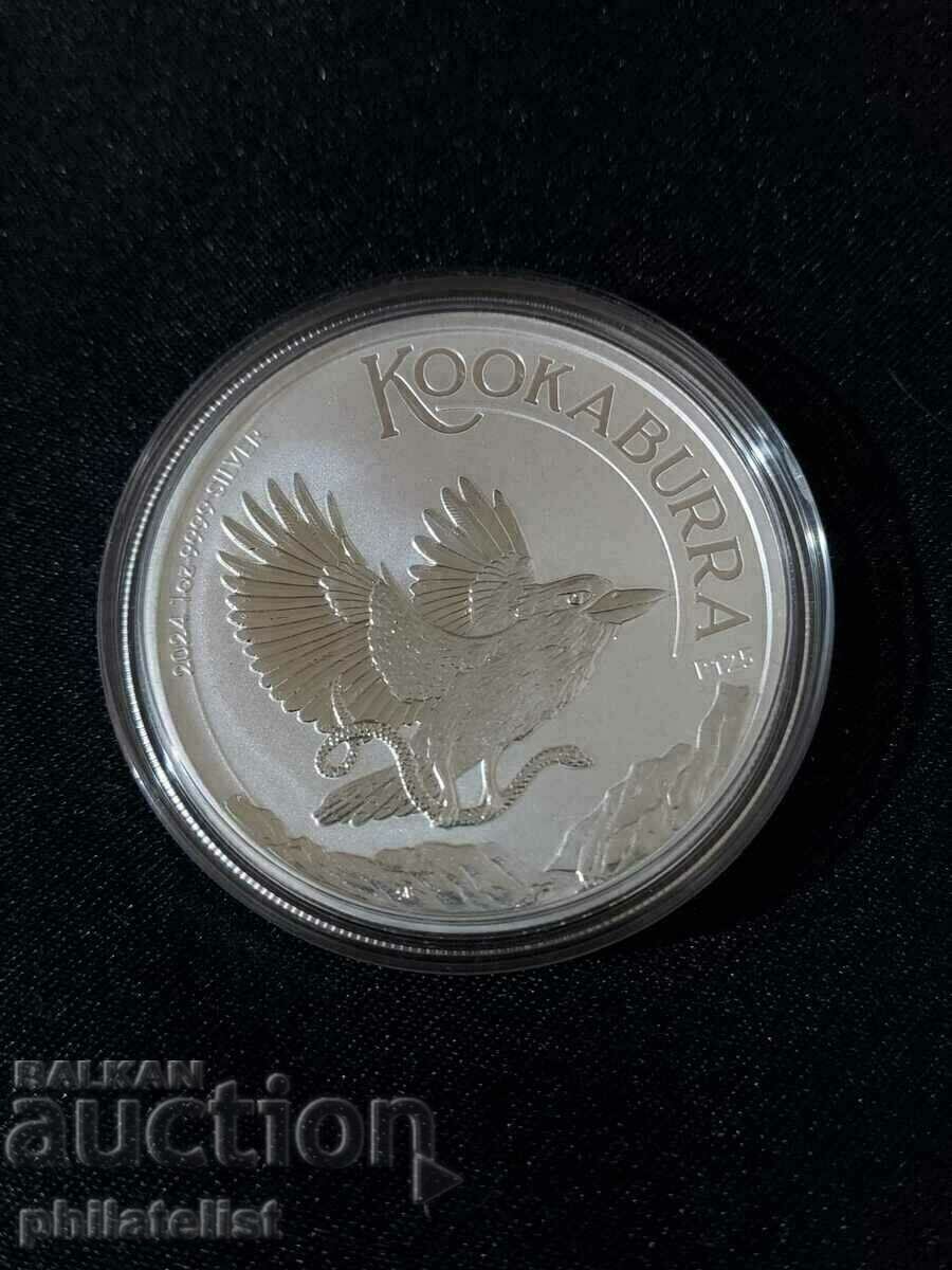 Αυστραλία 2024 - 1 δολάριο - The Australian Kookaburra - 1 OZ