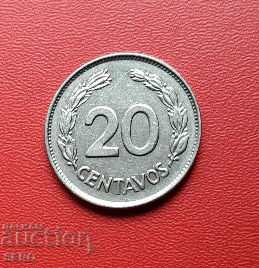 Ecuador-20 centavos 1966