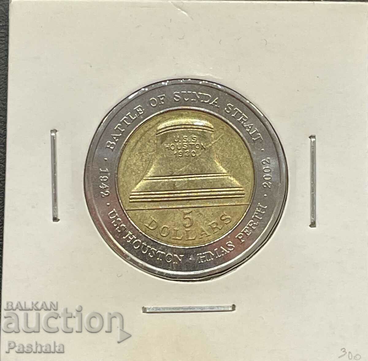 Австралия 5 долара 2002 г.