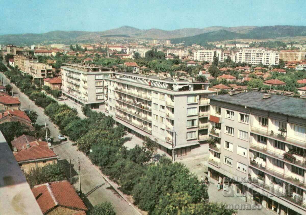 Carte poștală veche - Stara Zagora, Vedere generală