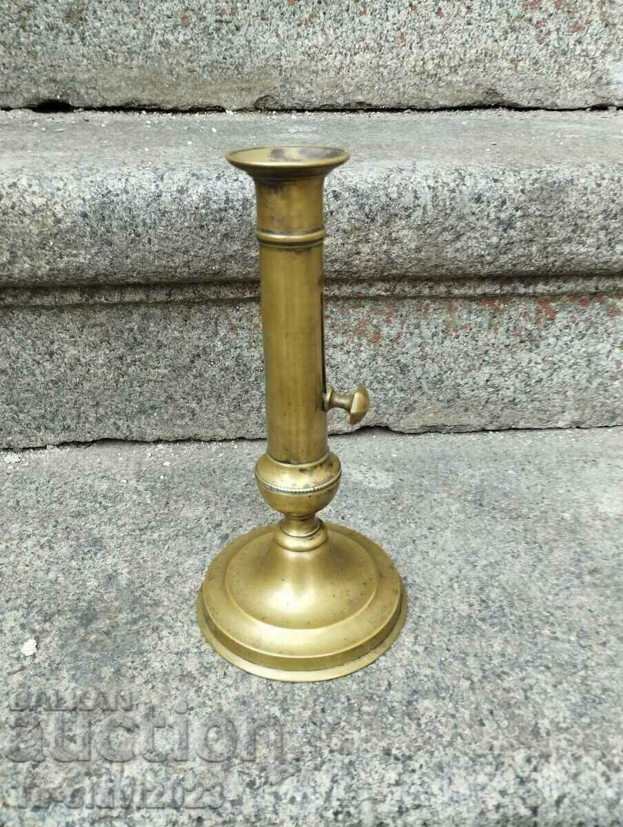 19th Century Old French Bronze Candlestick