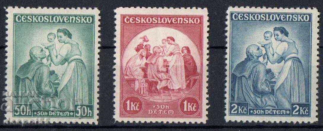 1936. Τσεχοσλοβακία. Φιλανθρωπικά γραμματόσημα.