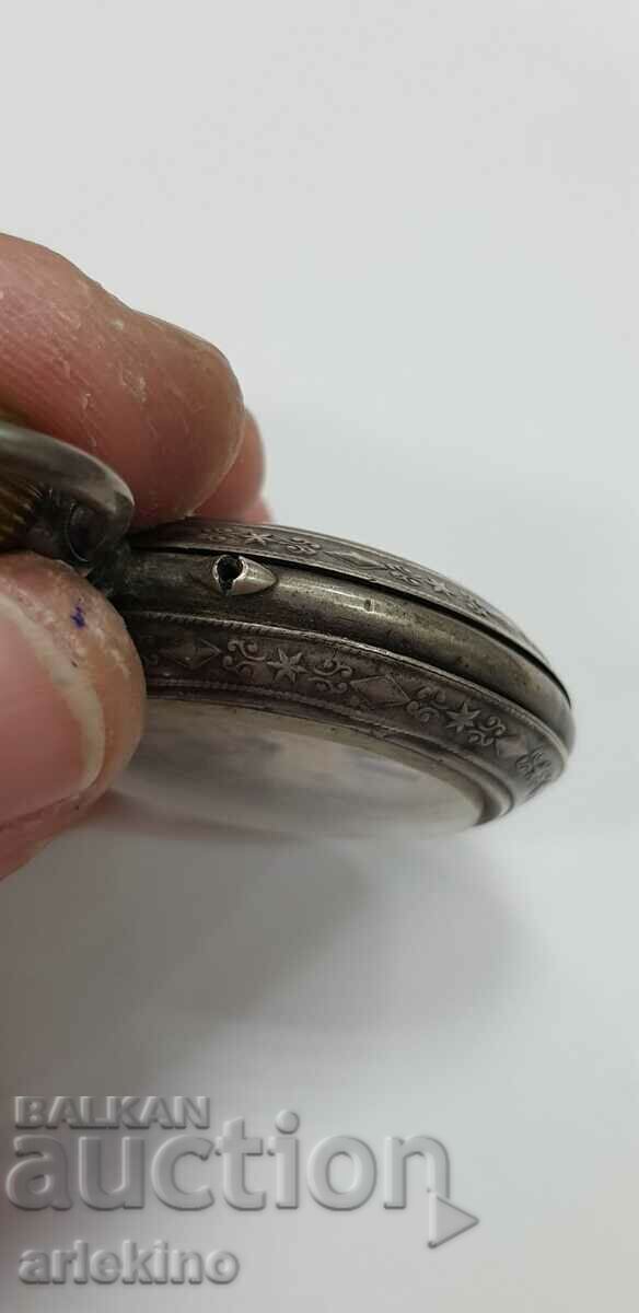 Auction  Old silver pocket watch - beg. of the 20th century - parts