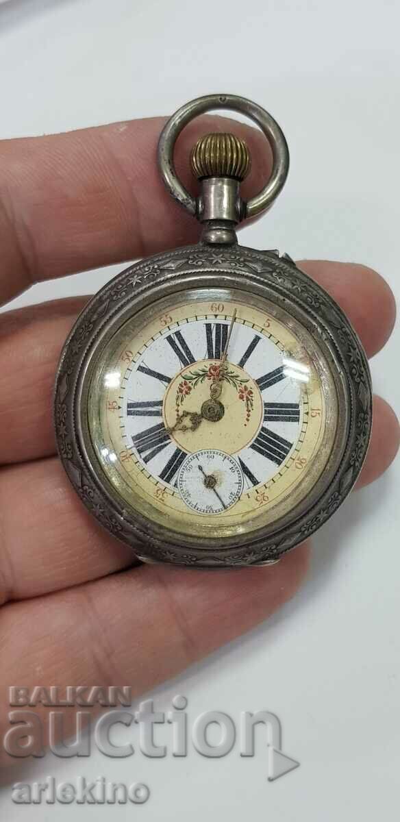 Стар сребърен джобен часовник - нач. на 20-ти век - части