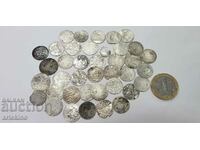 39 бр. сребърни турски, отомански монети, монета - 19-20 век
