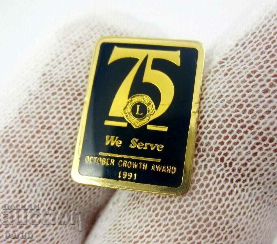 Auction 1991 Lions Club International-Award Badge Auction 1991 Lions Club International-Award Badge