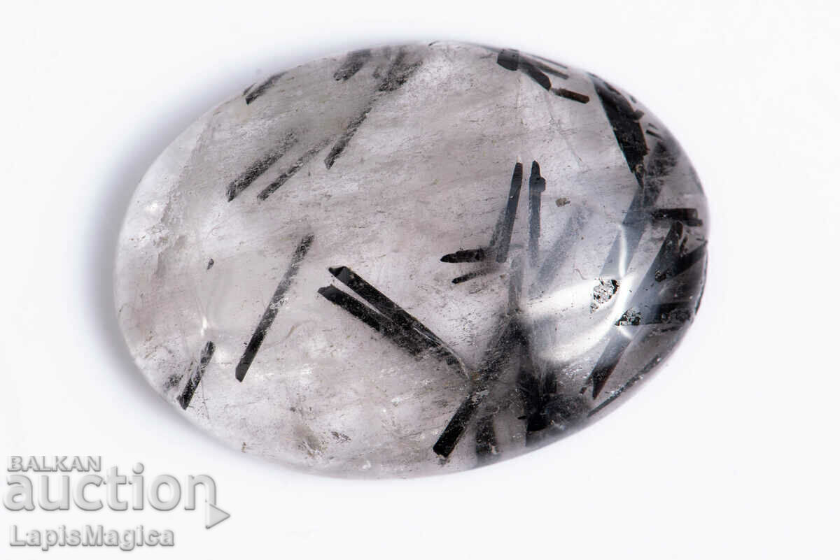 Tourmaline quartz 41.7ct oval cabochon