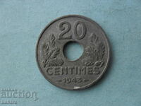 20 centimes 1943. France