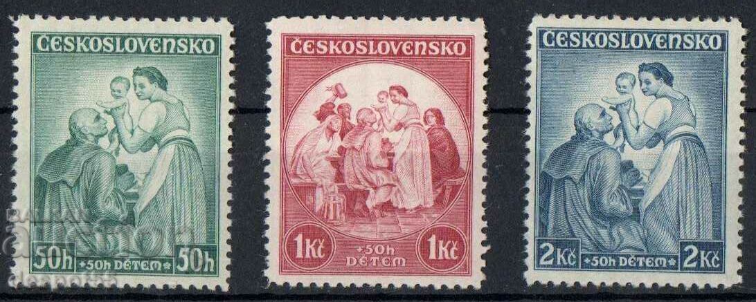 1936. Τσεχοσλοβακία. Φιλανθρωπικά γραμματόσημα.