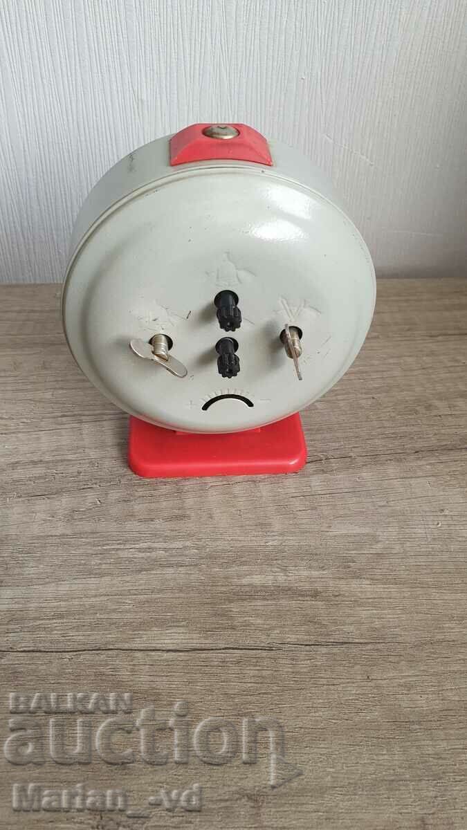 Auction Old Russian Mechanical Alarm Clock - Amber -. USSR. - Auction Old Russian Mechanical Alarm Clock - Amber -. USSR. -