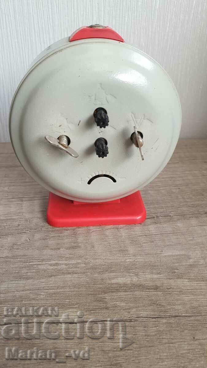 Old Russian Mechanical Alarm Clock - Amber -. USSR. - - 5 Old Russian Mechanical Alarm Clock - Amber -. USSR. - - 5