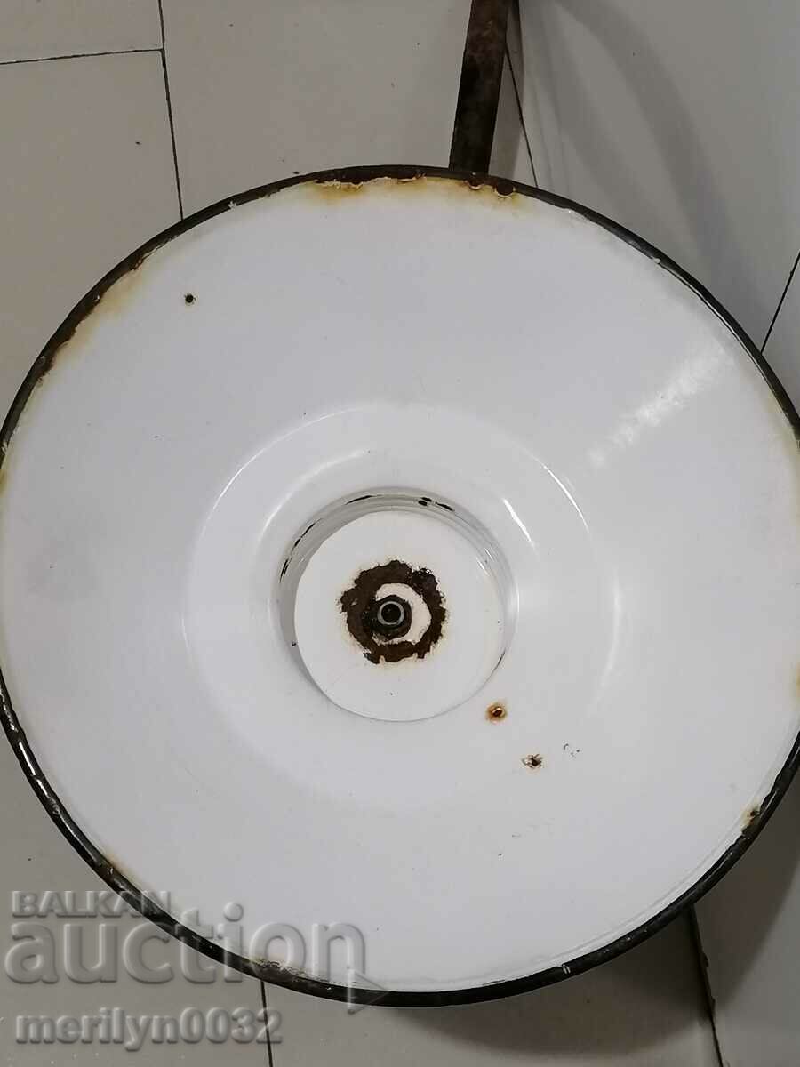 Auction Old lamp reflector enamel stand Auction Old lamp reflector enamel stand