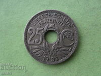 25 centimes 1933 France