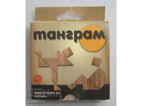 Παιδικό παιχνίδι Tangram ξύλινο μωσαϊκό 9/9 cm, πλήρως διατηρημένο