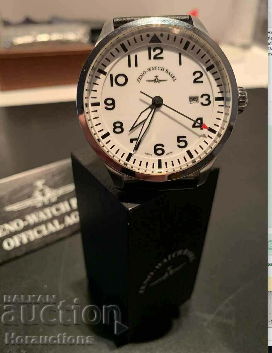 ZENO-WATCH BASEL Quartz Precision Navigator White 44mm 5ATM - 5