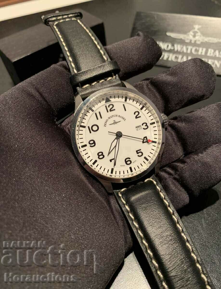 ZENO-WATCH BASEL Quartz Precision Navigator White 44mm 5ATM - 7
