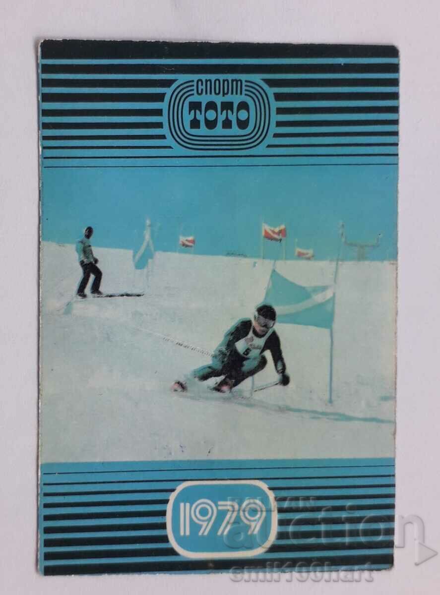 Calendar 1979 sport TOTO Ski