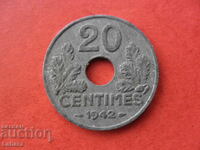 20 centimes 1942. Γαλλία