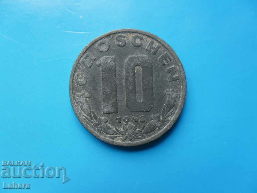 10 groschi 1948. Austria 10 groschi 1948. Austria