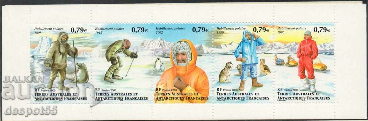 2003 Fr. South. and Antarctica. Territories. Polar clothing. Strip.